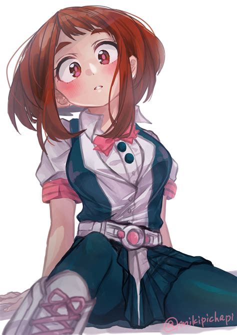 My Hero Academia Ochako Uraraka Gets Her Tight Little Pussy。